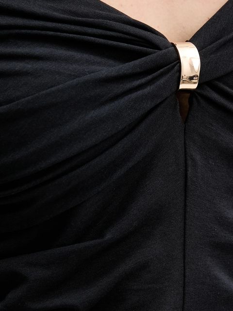 Abercrombie & Fitch bluzka damska kolor czarny gładka KI139-5664-900