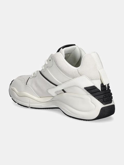 Emporio Armani sneakersy zamszowe kolor biały X3X228 XR227 R043 - zdjęcie produktu nr 2