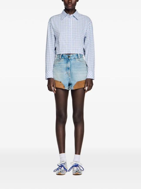 SANDRO check-pattern shirt - Blue - zdjęcie produktu nr 2