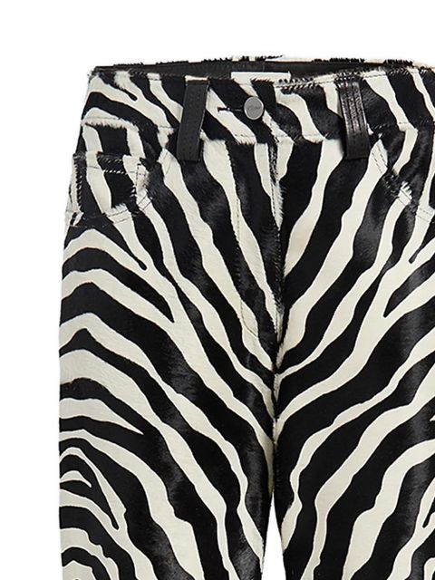 KHAITE Callum zebra print trousers - White - zdjęcie produktu nr 2