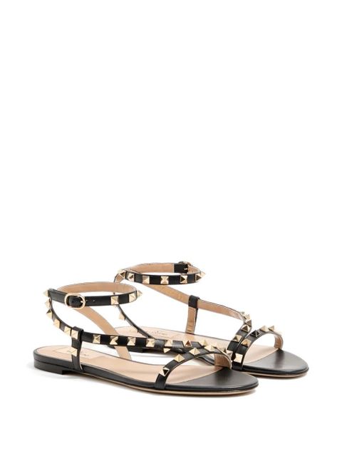 Valentino Garavani Rockstud calfskin sandals - Black - zdjęcie produktu nr 2
