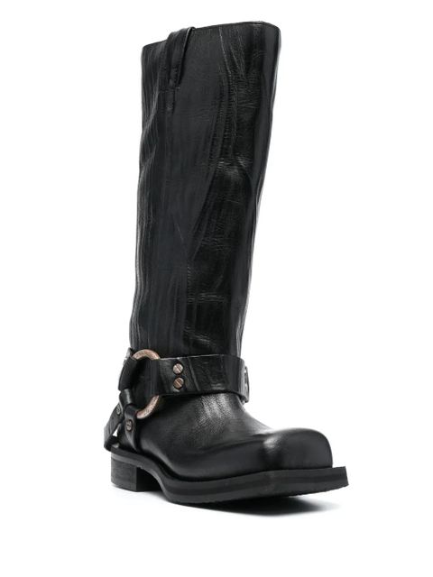 Acne Studios 30mm knee-high leather boots - Black - zdjęcie produktu nr 2