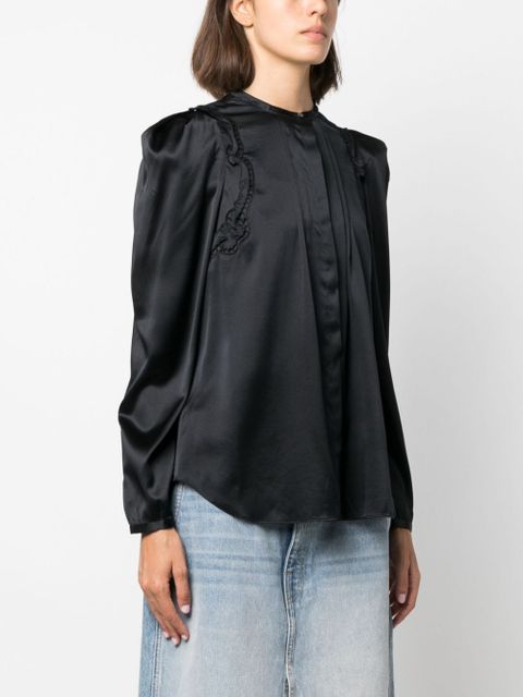 ISABEL MARANT Joanea pleated blouse - Black