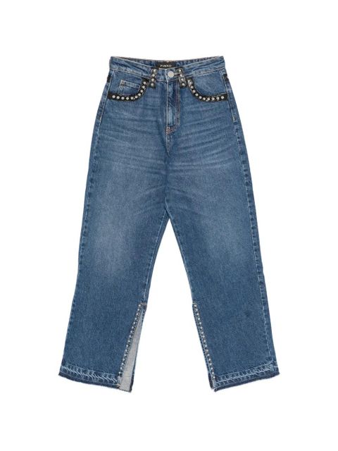PINKO stud-embellished side-slit jeans - Blue - zdjęcie produktu nr 1