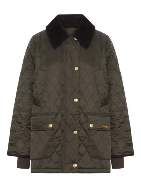 Barbour quilted corduroy-collar jacket - Green - zdjęcie produktu nr 1