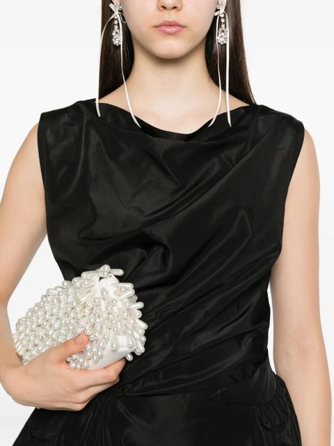 Simone Rocha draped peplum top - Black