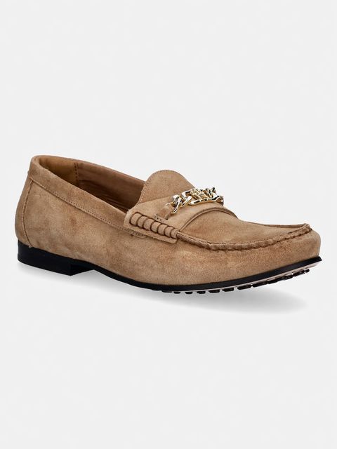 Tommy Hilfiger mokasyny damskie zamszowe TH CHAIN SUEDE LOAFER - zdjęcie produktu nr 2