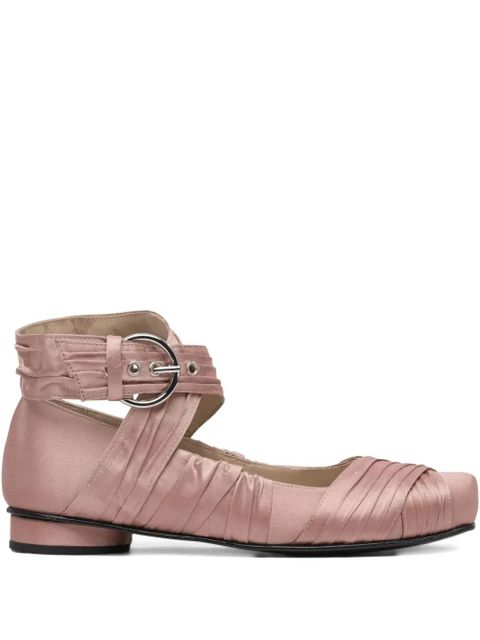 ALOHAS Volant pleated buckle ballet flats - Pink - zdjęcie produktu nr 1
