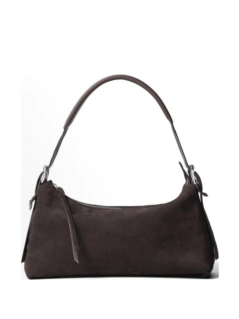 LEMAIRE Belted suede shoulder bag - Brown - zdjęcie produktu nr 1