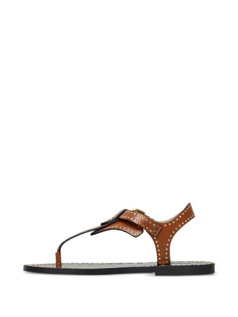 ISABEL MARANT buckle studded sandals - Brown