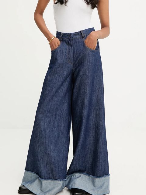 Answear.LAB jeansy damskie kolor niebieski