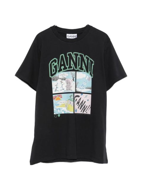 GANNI short-sleeve crew-neck T-shirt - Black - zdjęcie produktu nr 1