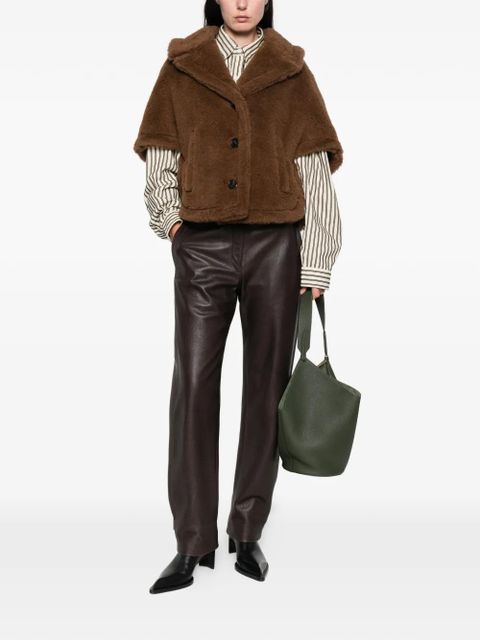 Max Mara button-up teddy-textured jacket - Brown - zdjęcie produktu nr 2