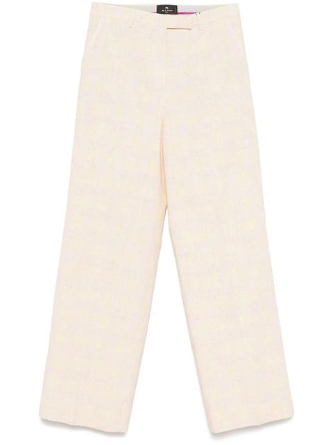 ETRO slub-texture trousers - Yellow - zdjęcie produktu nr 1