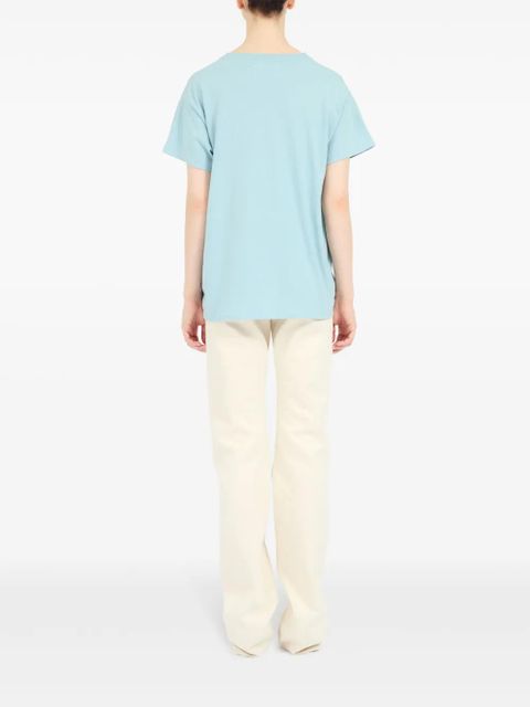 Maison Margiela logo-print cotton T-shirt - Blue
