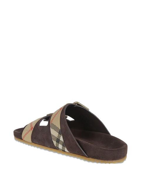 Burberry double-buckle sandals - Brown