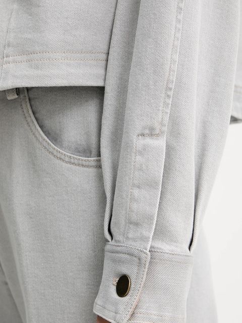 Forte Forte kurtka jeansowa kolor szary przejściowa oversize 14029.my.shirt