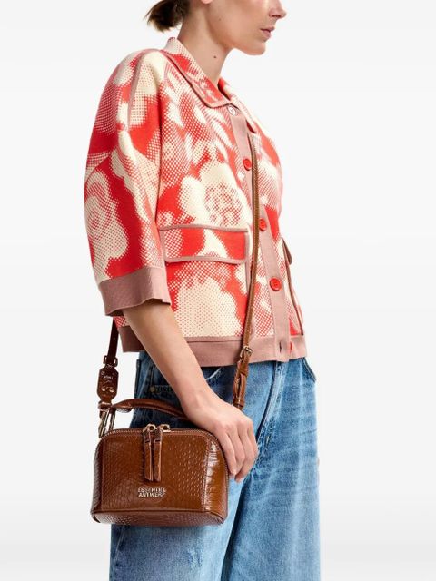 Essentiel Antwerp Bobbi croco-effect shoulder bag - Brown - zdjęcie produktu nr 2