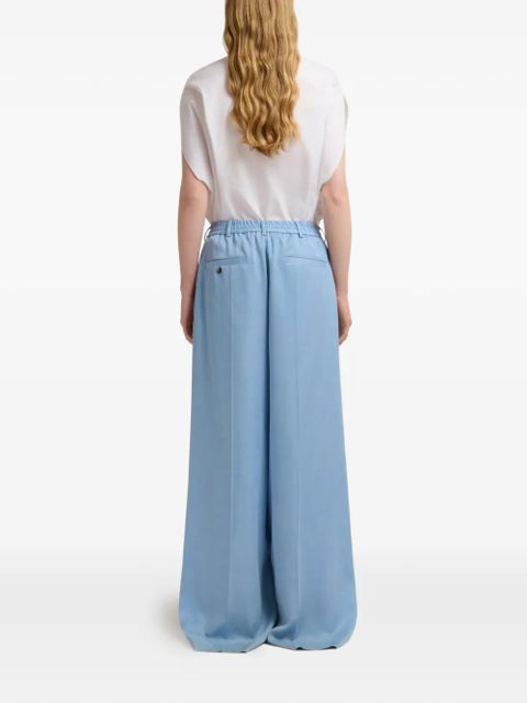 Marni elasticated pleat front trousers - Blue