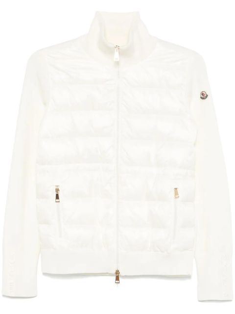 Moncler panelled cardigan - White