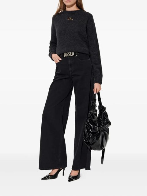 Diesel M-Areeta logo cut-out sweater - Grey