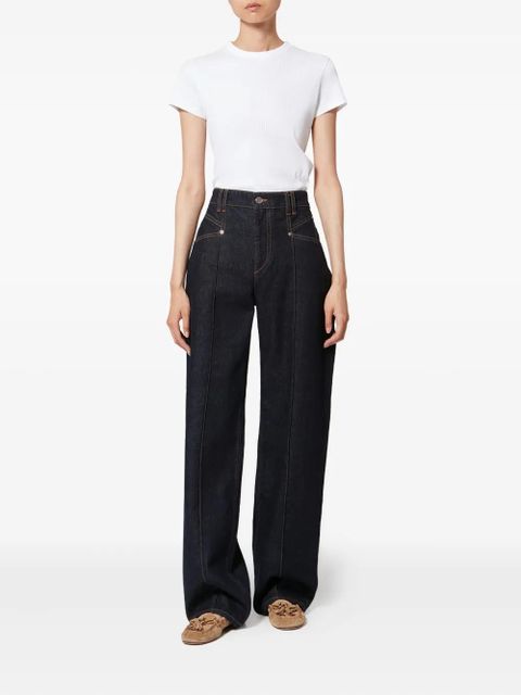 ISABEL MARANT Drolane seam flared jeans - Blue