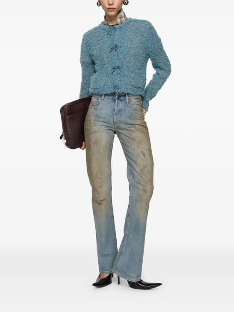 Acne Studios bow-detail cardigan - Brown - zdjęcie produktu nr 2