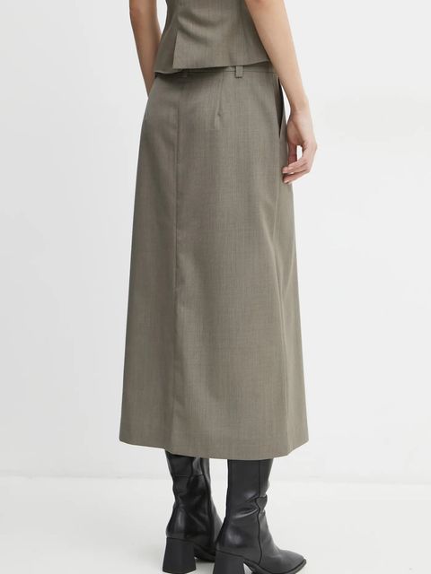 Samsoe Samsoe spódnica z domieszką wełny SATOVE