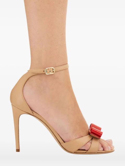 Ferragamo 90mm Vara Bow heeled sandals - Neutrals