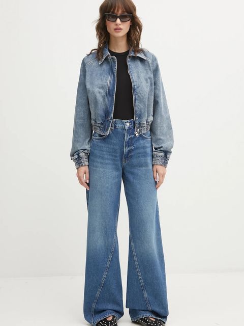 Hugo Blue kurtka jeansowa Gibiusa_B kolor niebieski przejściowa 50553022