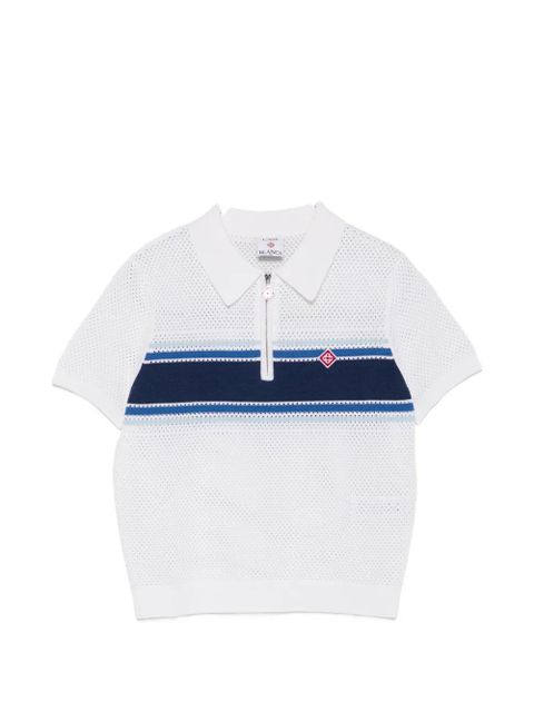 Casablanca striped zip polo shirt - White - zdjęcie produktu nr 1