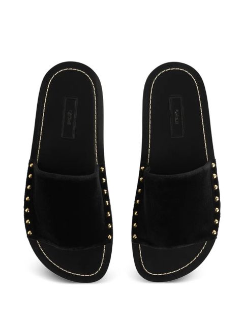 TOTEME studded detail slides - Black