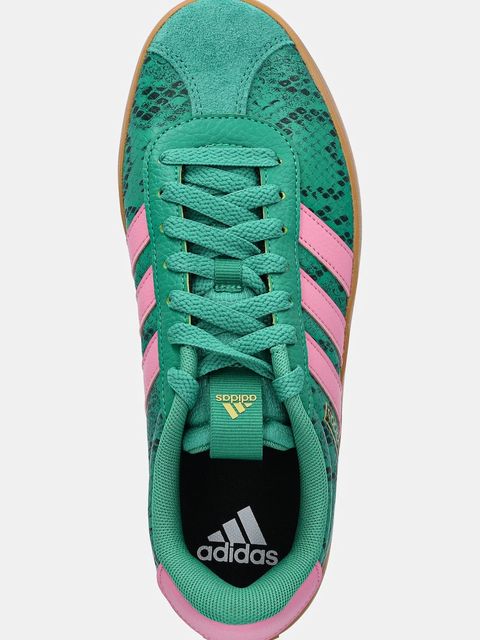 adidas sneakersy skórzane VL Court 3.0 damskie kolor zielony JR8668