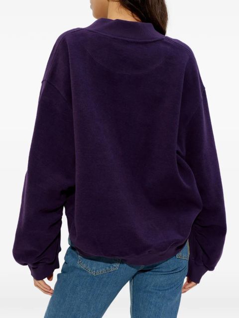 The Attico V-neck logo sweatshirt - Purple