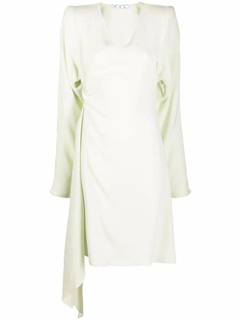 Off-White cut-out long-sleeve dress - Green - zdjęcie produktu nr 1