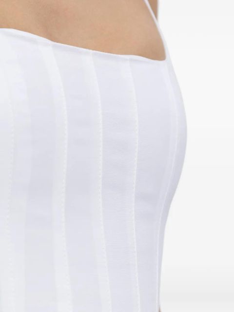 Jacquemus pleated midi dress - White