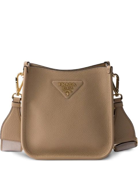Prada mini logo-detail leather shoulder bag - Neutrals - zdjęcie produktu nr 1