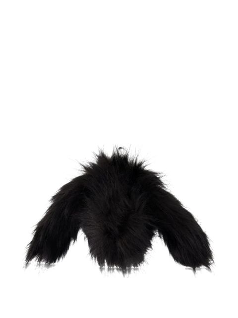 Simone Rocha faux fur zip coin purse - Black
