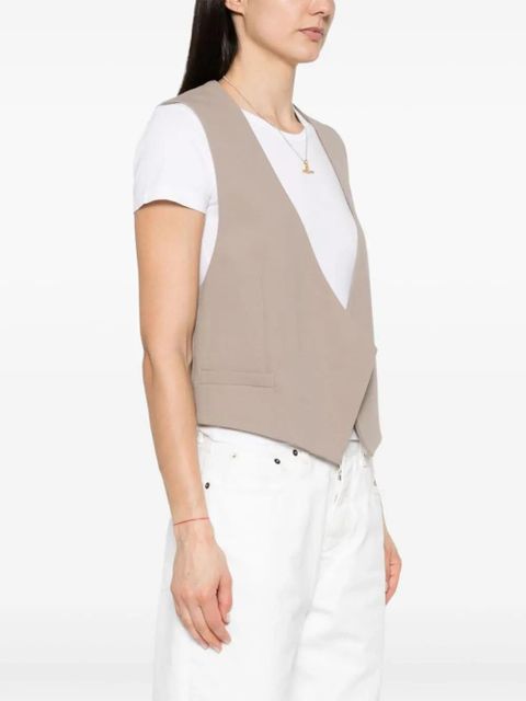 AMI Paris open-front waistcoat - Neutrals