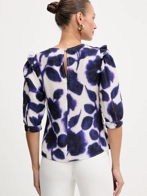Morgan bluzka damska kolor granatowy wzorzysta ORIRO.F - zdjęcie produktu nr 2