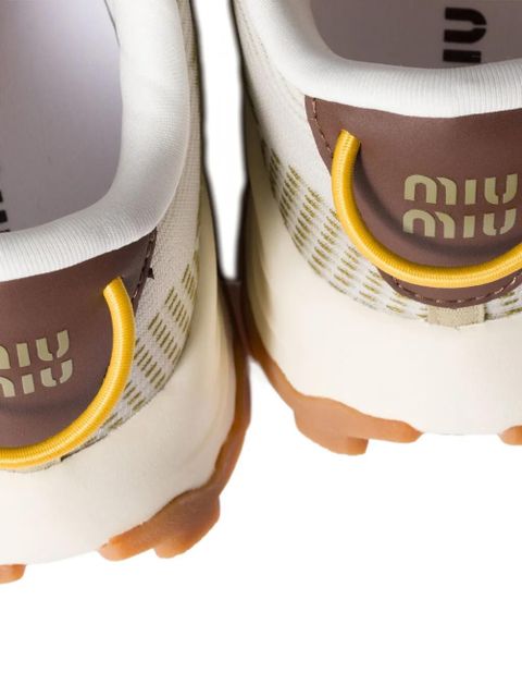 Miu Miu mesh-panelled sneakers - Brown - zdjęcie produktu nr 2