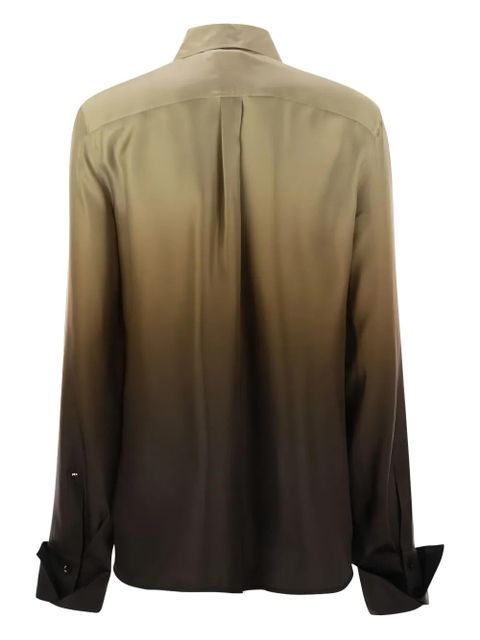 Max Mara silk dégradé shirt - Neutrals