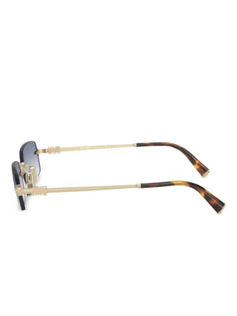 Miu Miu Eyewear rectangle-frame sunglasses - Gold - zdjęcie produktu nr 2