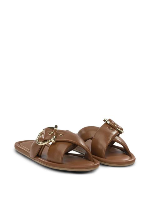 Ferragamo Elyzia buckle-detail crossover sandals - Brown - zdjęcie produktu nr 2