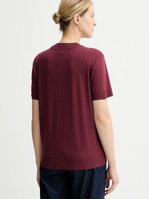 Calvin Klein t-shirt damski kolor bordowy LV044B206G