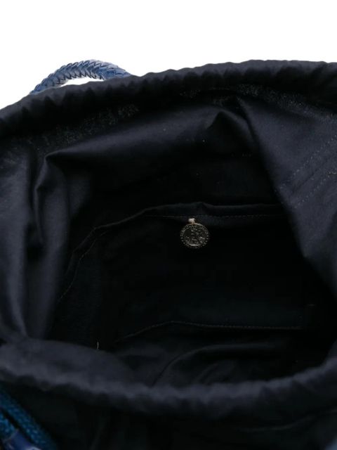 DRAGON DIFFUSION woven leather bucket bag - Blue