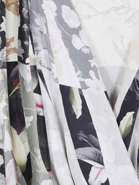 Maison Margiela midi floral-print draped skirt - Neutrals