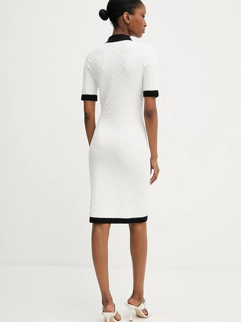 Karl Lagerfeld sukienka kolor biały mini dopasowana A3W13036