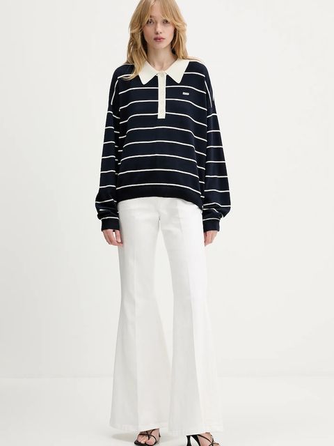 Gestuz sweter damski kolor niebieski lekki 10910829 - zdjęcie produktu nr 2