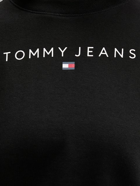 Tommy Jeans bluza damska kolor czarny z aplikacją DW0DW21587